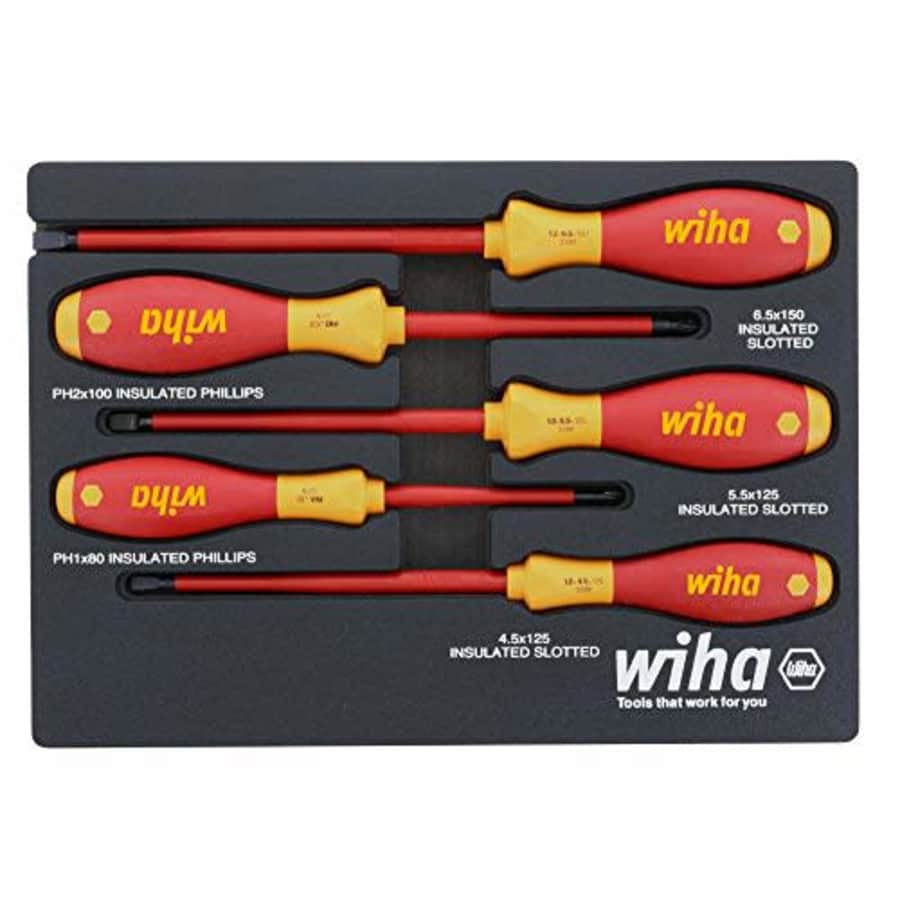 Wiha Tools Wiha 32081 | 5 Piece Insulated SoftFinish Cushion Grip Screwdriver Tray Set for $51 Wiha Tools Wiha 32081 | 5 Piece Insulated SoftFinish Cushion Grip Screwdriver Tray Set for $51