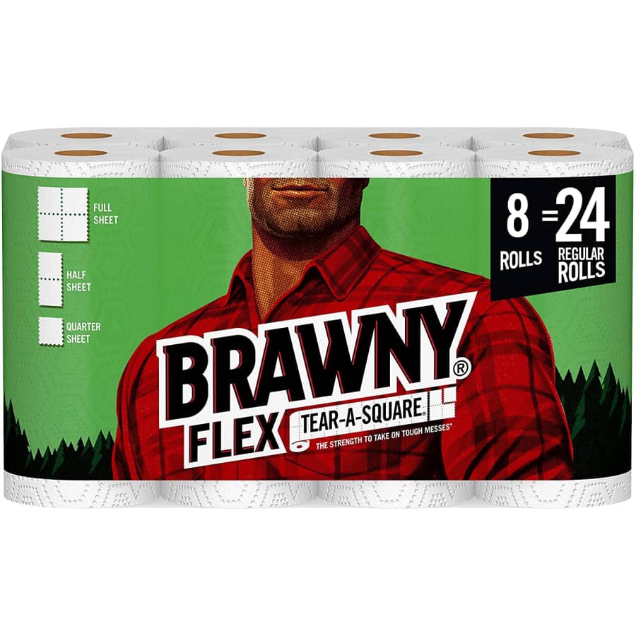 Brawny Flex Paper Towels Triple Roll 8-Pack for $51 Brawny Flex Paper Towels Triple Roll 8-Pack for $51