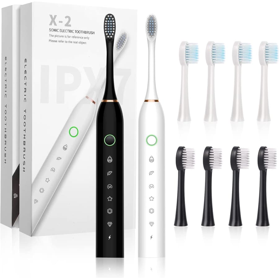 Rechargeable Sonic Electric Toothbrush 2-Pack for $20 Rechargeable Sonic Electric Toothbrush 2-Pack for $20