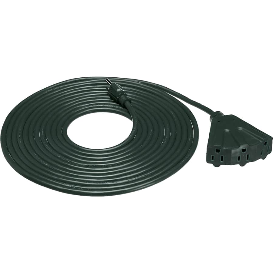 Amazon Basics 25-Foot 3-Prong Vinyl Indoor/Outdoor Extension Cord with 3 Outlets for $20