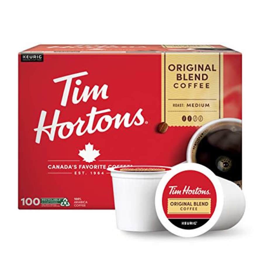 Tim Hortons Original Blend, Medium Roast Coffee, Single-Serve K-Cup Pods Compatible with Keurig for $40 Tim Hortons Original Blend, Medium Roast Coffee, Single-Serve K-Cup Pods Compatible with Keurig for $40