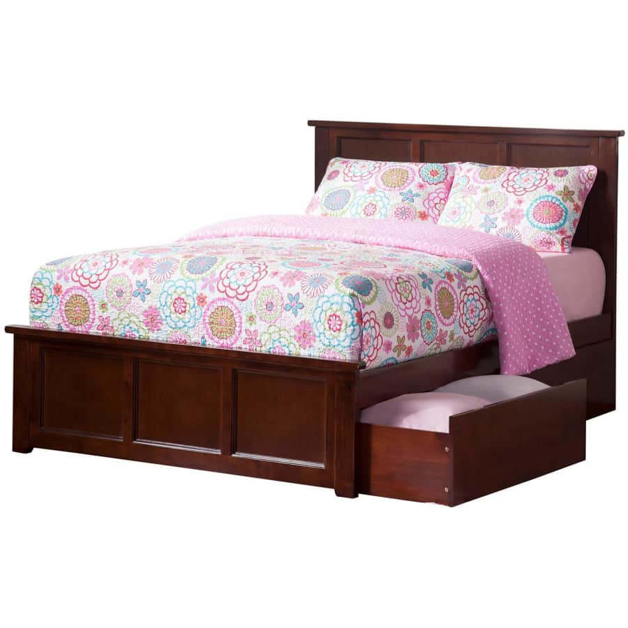 Atlantic Furniture Madison Matching Footboard Solid Hardwood Full Storage Bed w/ USB for $465 Atlantic Furniture Madison Matching Footboard Solid Hardwood Full Storage Bed w/ USB for $465