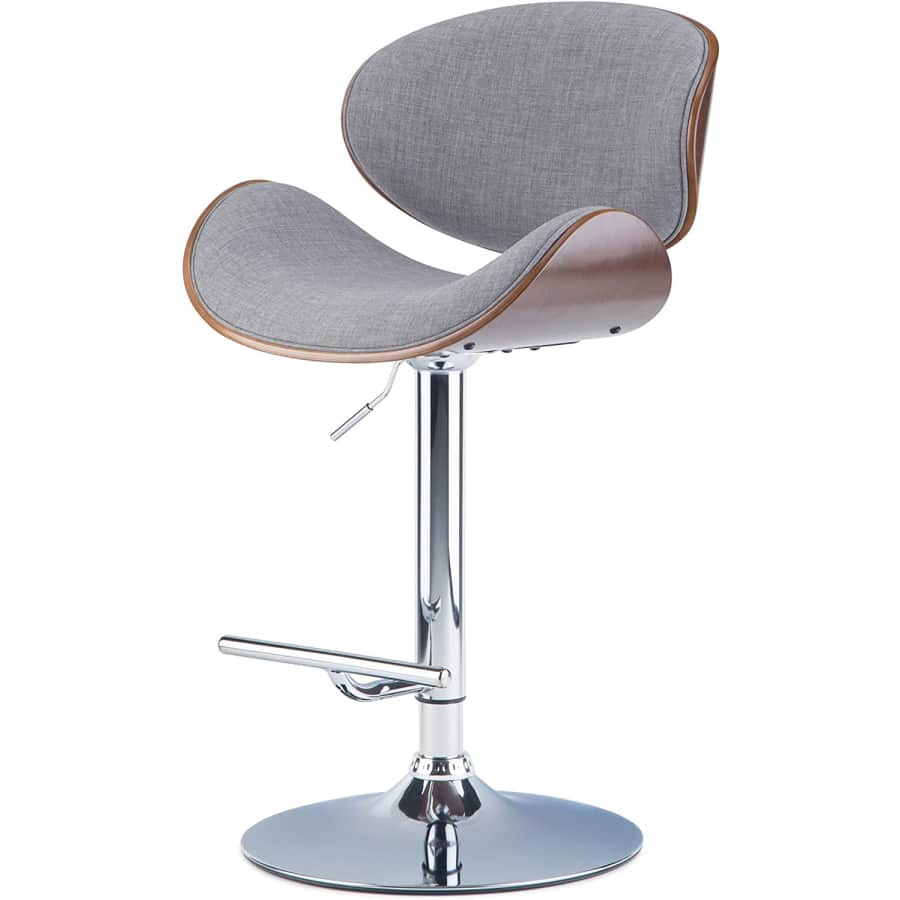 Simpli Home Marana Bentwood Gas Lift Bar Stool for $105 Simpli Home Marana Bentwood Gas Lift Bar Stool for $105