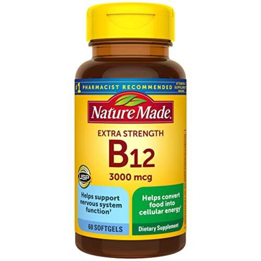 Nature Made Extra Strength Vitamin B12 3000 mcg Softgels, 60 Count (Packaging May Vary) for $17