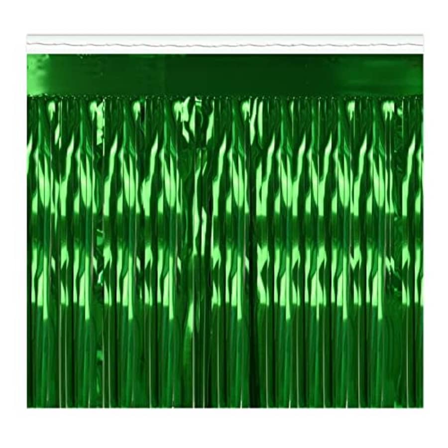 Beistle Green Metallic Plastic Fringe Drape Banner For Parade Floats Happy St Patricks Day Mardi for $8