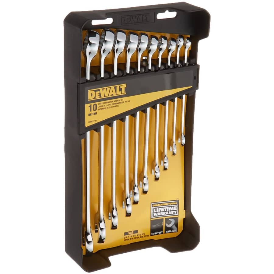 DeWalt 10-Piece SAE Combination Wrench Set for $43 DeWalt 10-Piece SAE Combination Wrench Set for $43