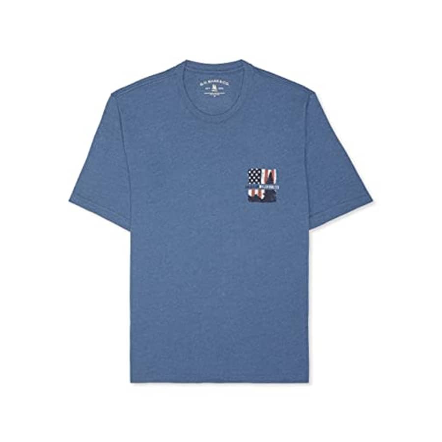 G.H. Bass & Co. Men's Tall Short Sleeve Graphic Print T-Shirt, Indigo Sky Heather, XX-Large Big for $15