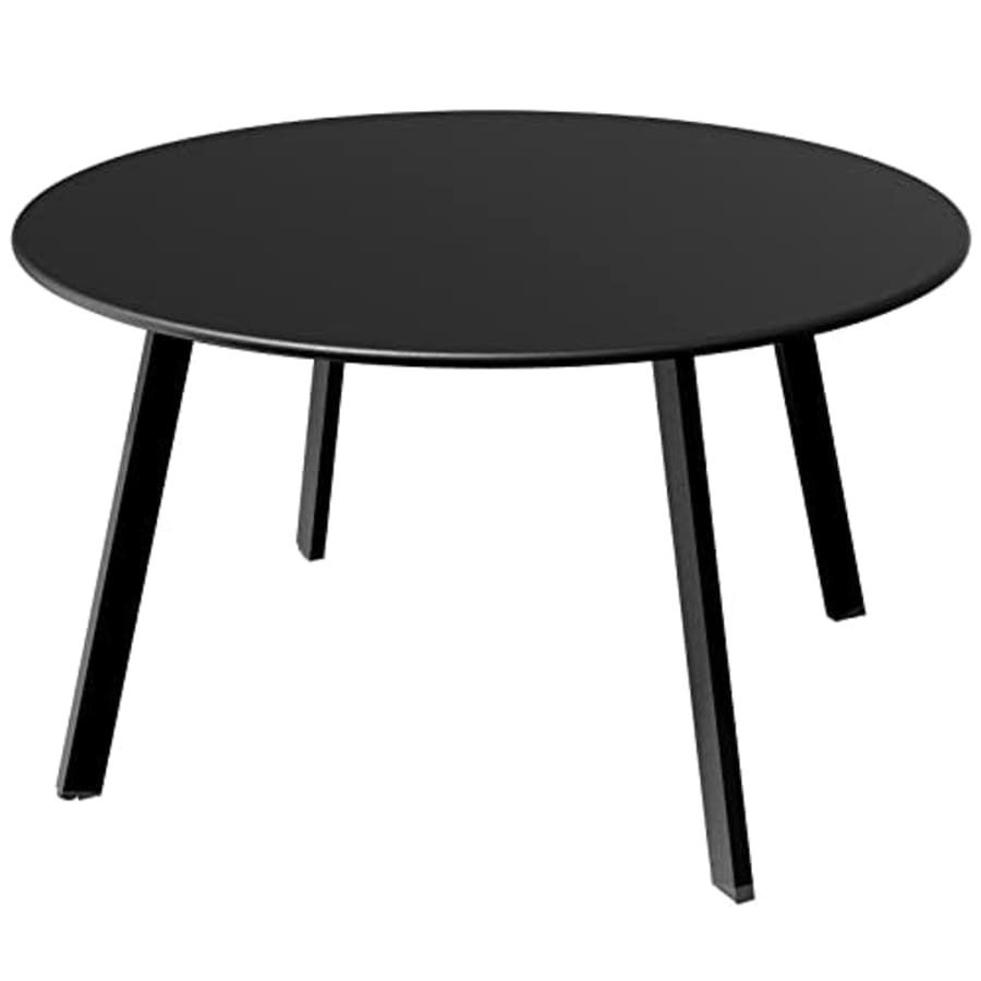 Grand Patio Round Steel Patio Coffee Table, Weather Resistant Outdoor Large Side Table, Black for $50 Grand Patio Round Steel Patio Coffee Table, Weather Resistant Outdoor Large Side Table, Black for $50