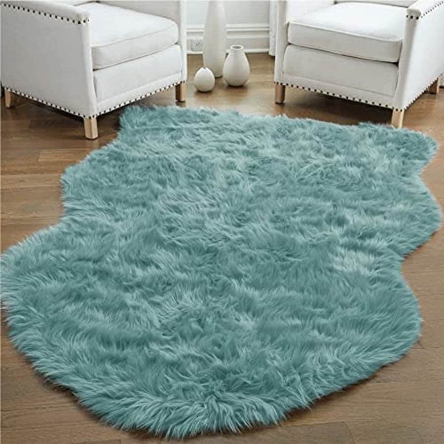 Gorilla Grip Thick Fluffy Faux Fur Washable Rug, 5x7, Shag Carpet Rugs for Nursery Room, Bedroom, for $57 Gorilla Grip Thick Fluffy Faux Fur Washable Rug, 5x7, Shag Carpet Rugs for Nursery Room, Bedroom, for $57