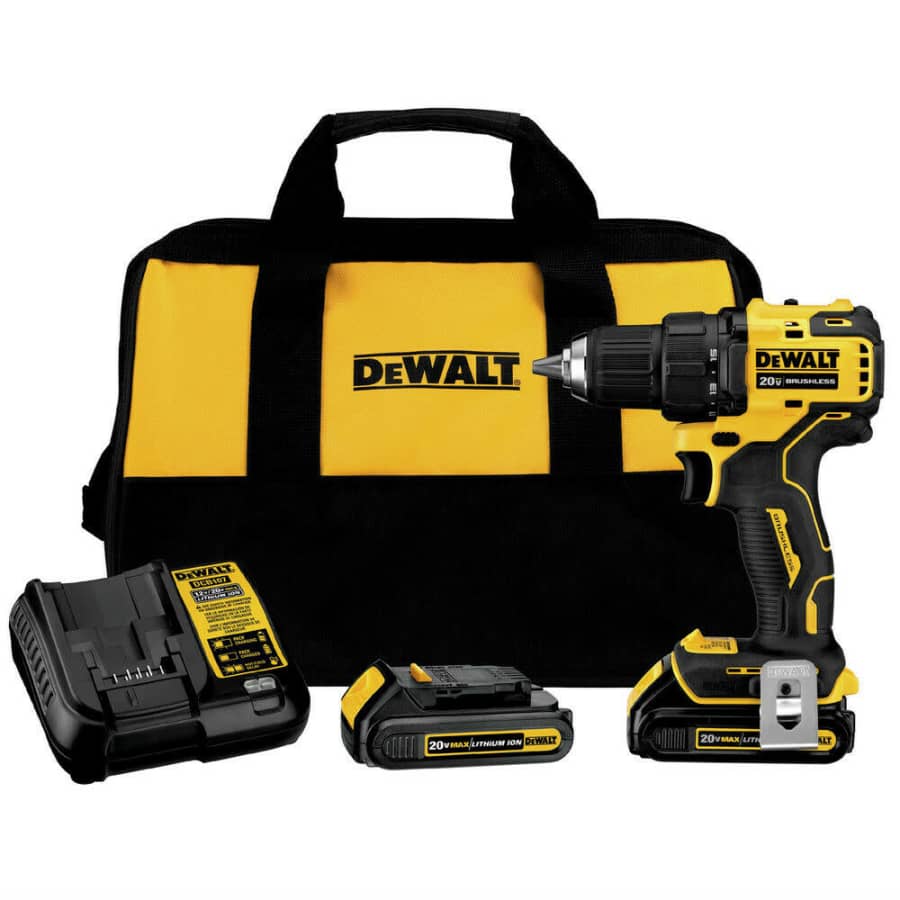 DeWalt Atomic 20V Max Cordless 1/2" Drill Driver Kit for $84