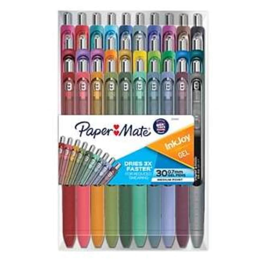 Paper Mate InkJoy Retractable Gel Pen Assorted 30-Pack for $28
