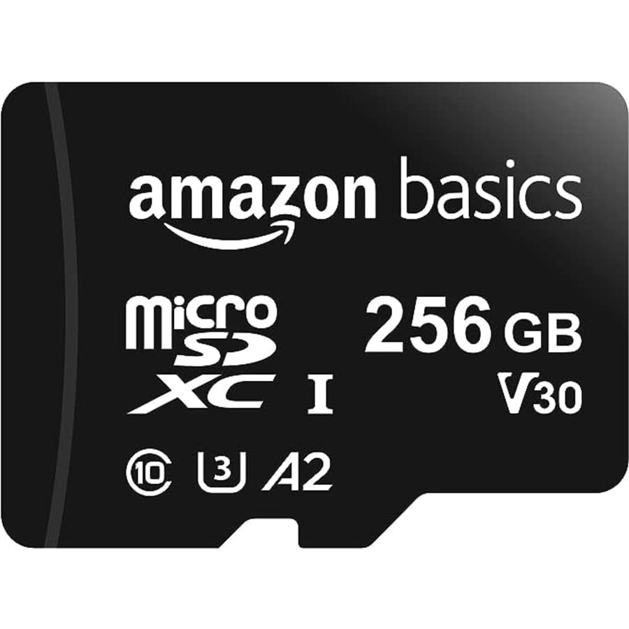 Amazon Basics 256GB microSDXC Memory Card for $21 Amazon Basics 256GB microSDXC Memory Card for $21