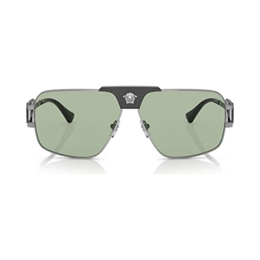 Versace Man Sunglasses Gunmetal Frame, Green Lenses, 63MM for $150