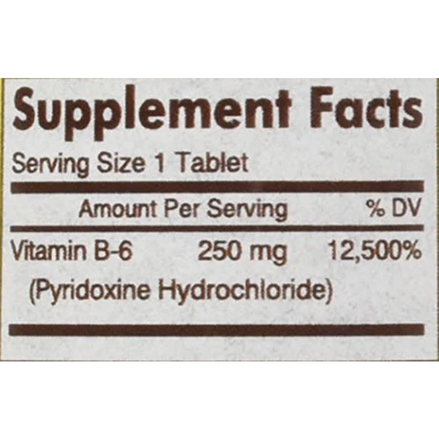 Mason Vitamins B 6 250 mg Tablets, 60 Count for $9