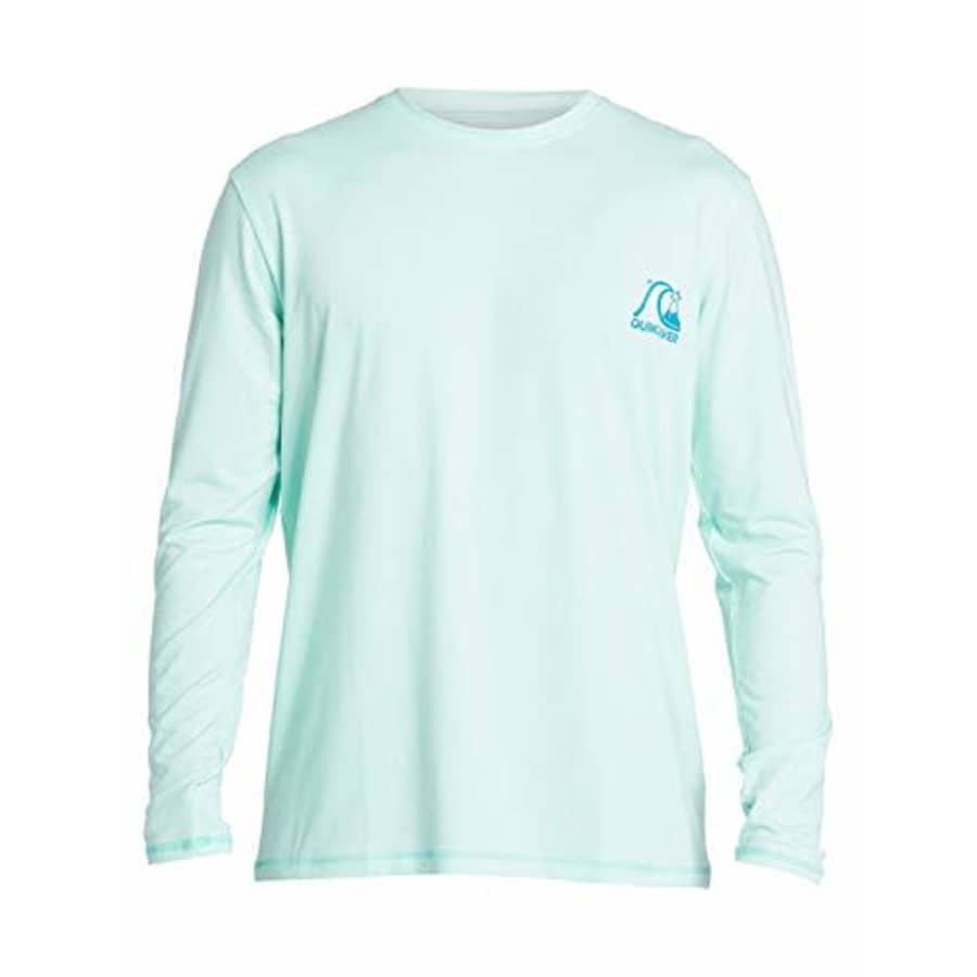 Quiksilver Men's Heritage LS Long Sleeve Rashguard SURF Shirt, Beach Glass, XXX-Large for $43