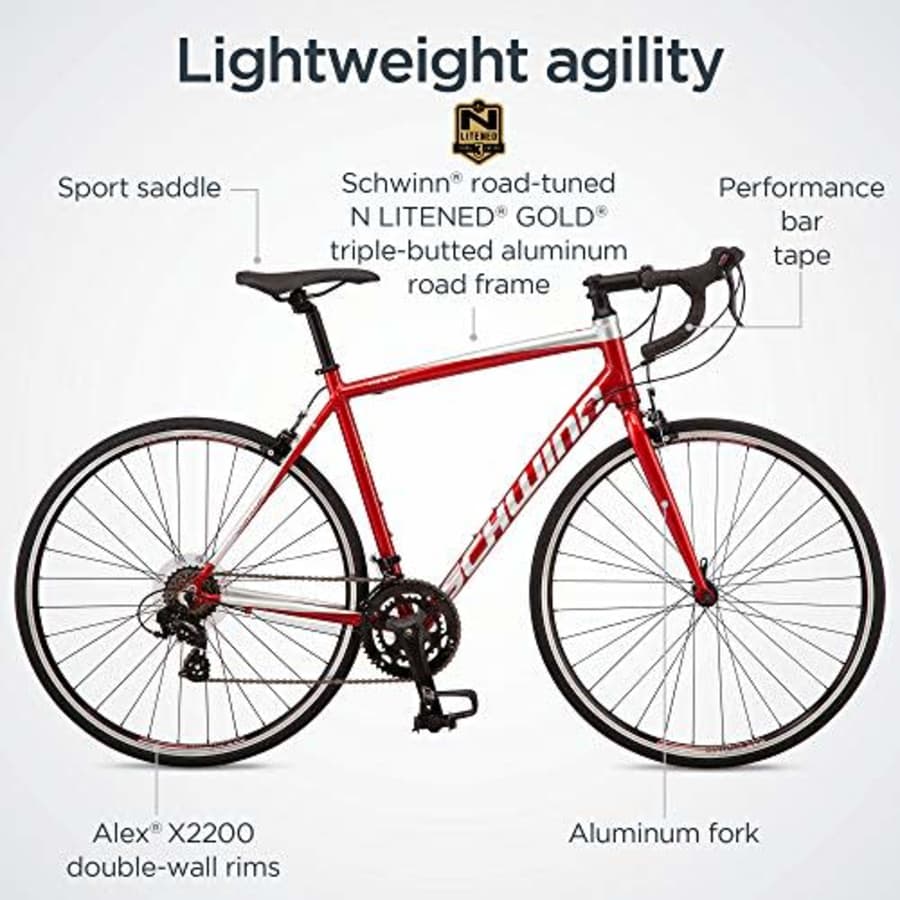 Schwinn Fastback Tourney AL Adult Performance Road Bike, Beginner to Intermediate Bicycle Riders, for $480