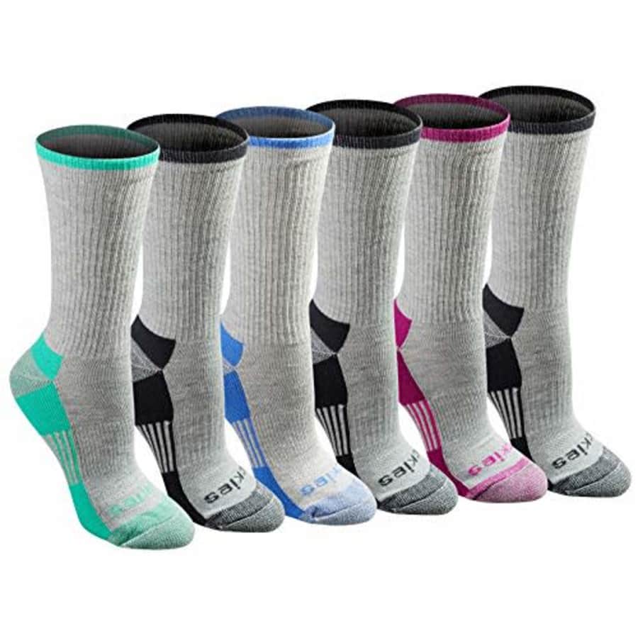 Dickies Women's Dri-Tech Essential Moisture Control Crew Socks, Available in S-XL (6, 12, Grey for $11 Dickies Women's Dri-Tech Essential Moisture Control Crew Socks, Available in S-XL (6, 12, Grey for $11