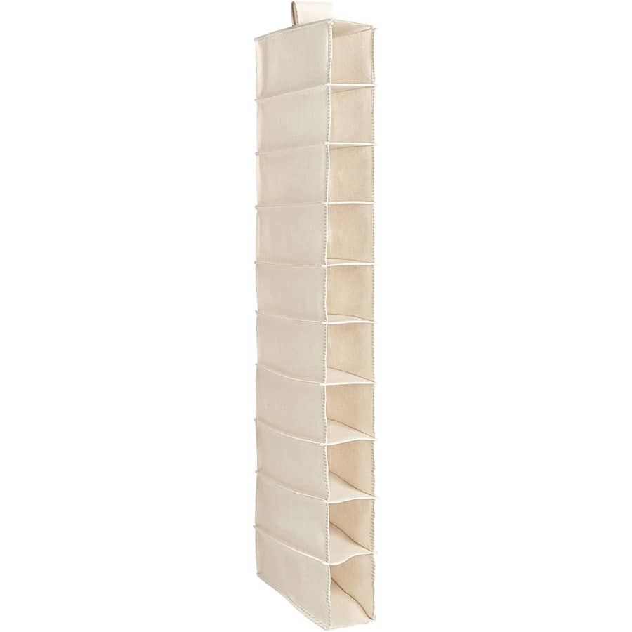 AmazonBasics 10-Tier Hanging Closet Shelf for $13