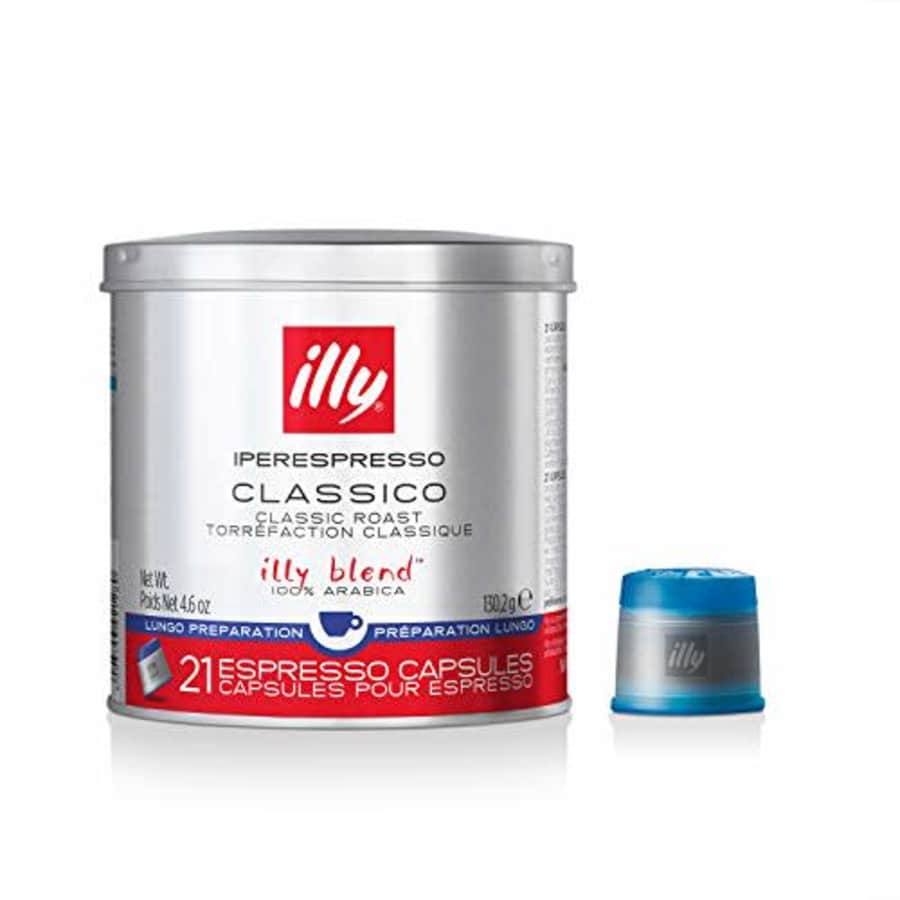 illy Coffee, iperEspresso Capsule, Lungo Classico Medium Roast Espresso Pod, 100% Arabica Bean for $16 illy Coffee, iperEspresso Capsule, Lungo Classico Medium Roast Espresso Pod, 100% Arabica Bean for $16