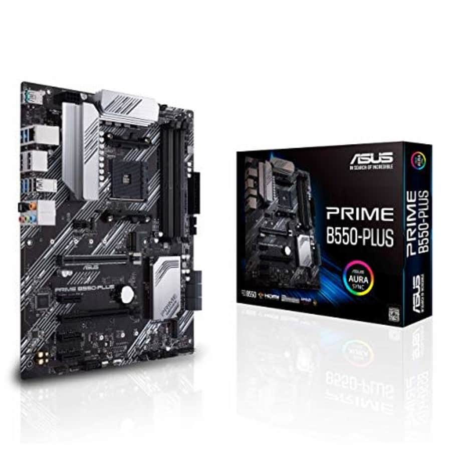 ASUS Prime B550-PLUS AMD AM4 Zen 3 Ryzen 5000 & 3rd Gen Ryzen ATX Motherboard (PCIe 4.0, ECC for $130