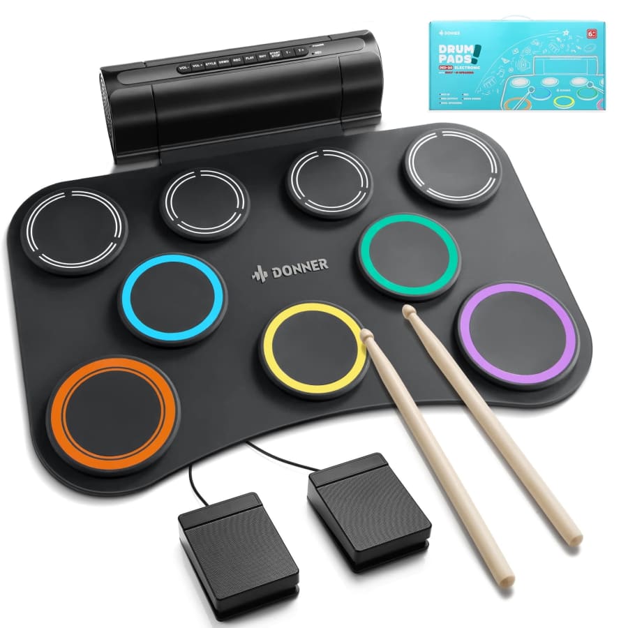 Donner 9-Pad Electronic Drum Set for $56
