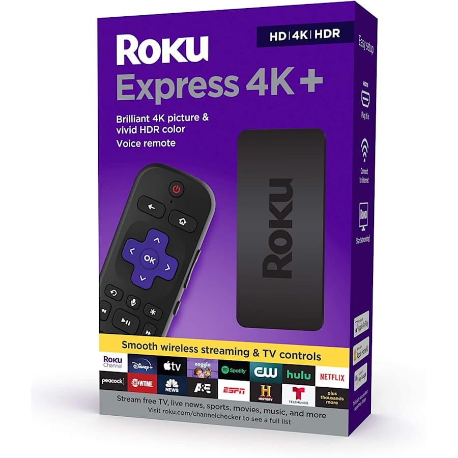 Roku Express 4K+ Streaming Media Player (2021) for $29 Roku Express 4K+ Streaming Media Player (2021) for $29