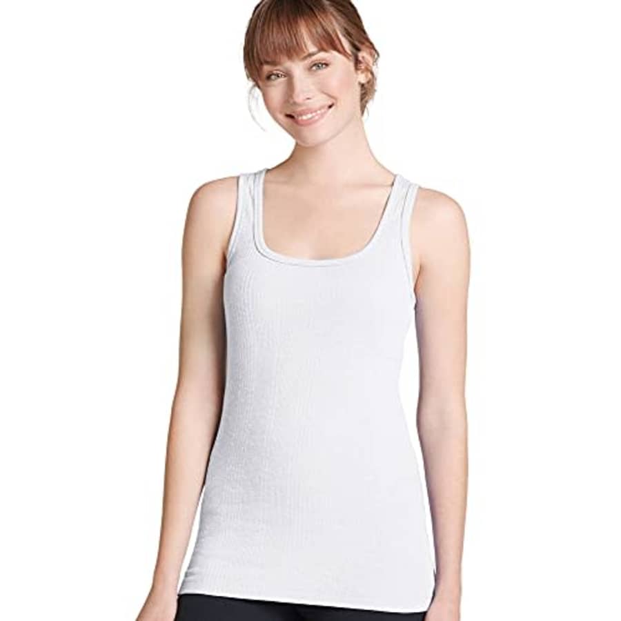 Jockey Women's Activewear Rib Tank, White, m for $43 Jockey Women's Activewear Rib Tank, White, m for $43