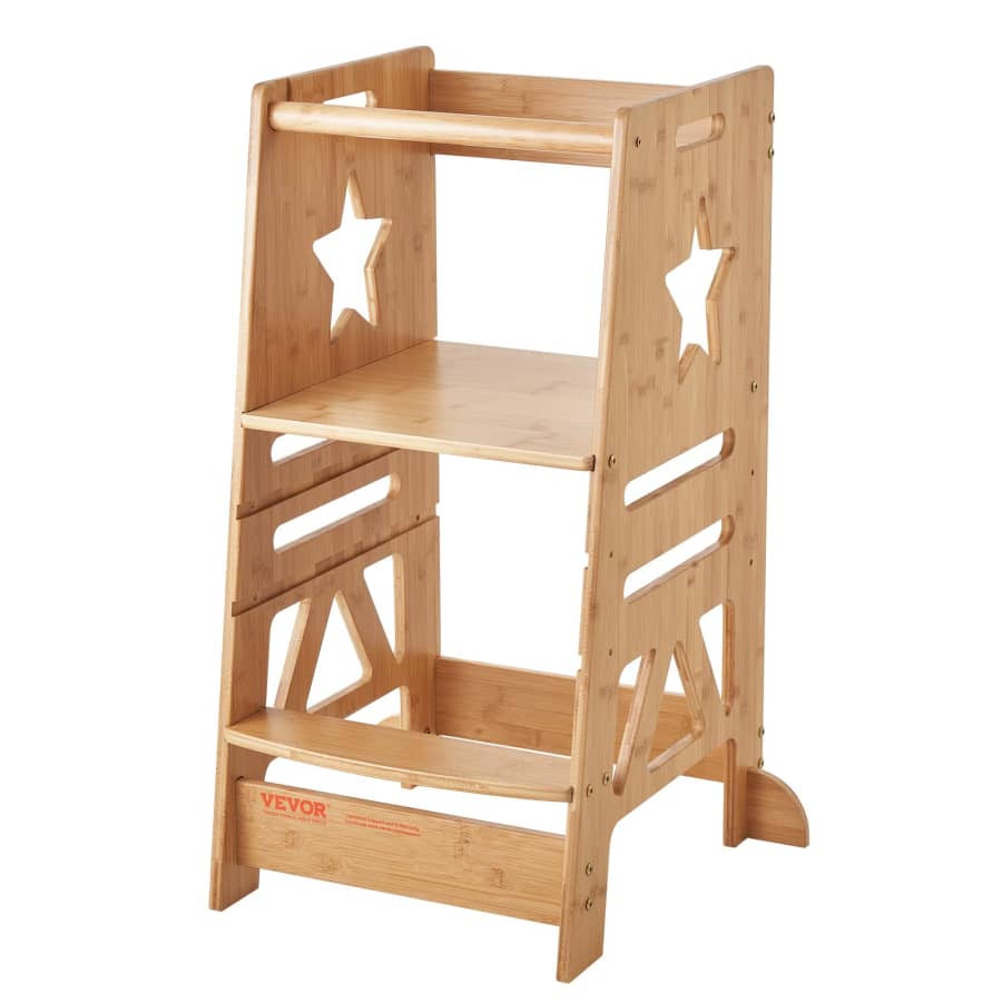 Vevor Kids' Bamboo Tower Step Stool for $31 Vevor Kids' Bamboo Tower Step Stool for $31