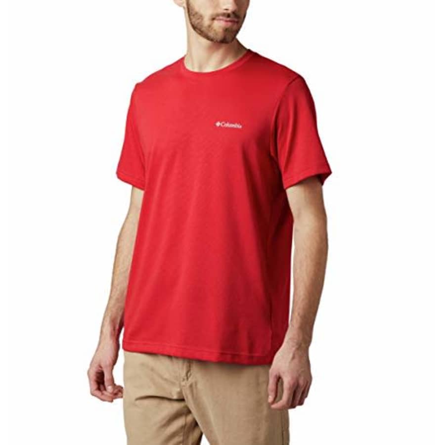Columbia Men's Thistletown Ridge Crew Shirt, Mountain red, XX-Large for $30