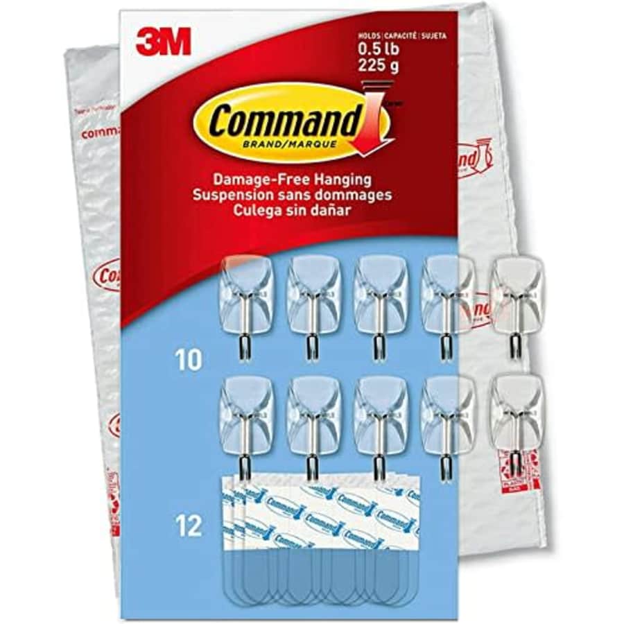 Command Small Wire Toggle Hooks, Damage Free Hanging Wall Hooks with Adhesive Strips, No Tools Wall for $23