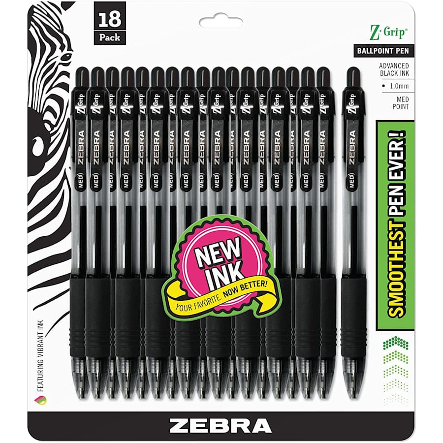 Zebra Pen Z-Grip Retractable Ballpoint Pen 18-Pack for $6 Zebra Pen Z-Grip Retractable Ballpoint Pen 18-Pack for $6