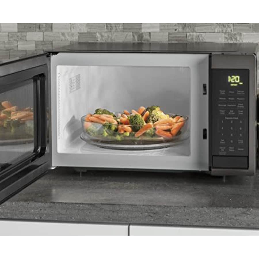 GE Appliances JES1095BMTS GE 0.9 Cu. Ft. Capacity Countertop Microwave Oven, Black Stainless Steel for $209