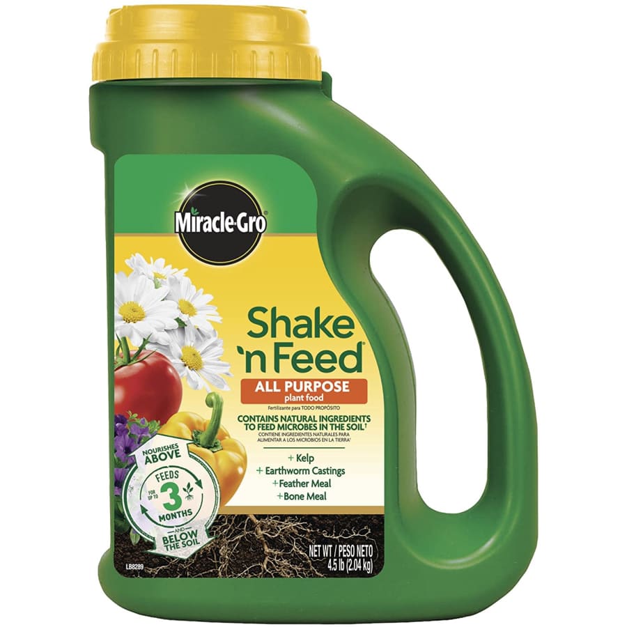 Miracle-Gro Shake 'n Feed All-Purpose Plant Food 4.5-lb. Jug for $10