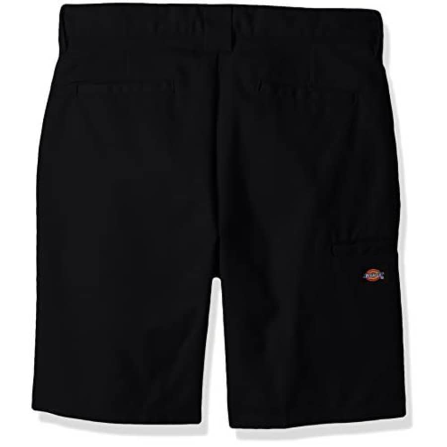 Dickies Boys Flexwaist Flat Front Short W/Extra Pocket Husky, Black, 8H for $7