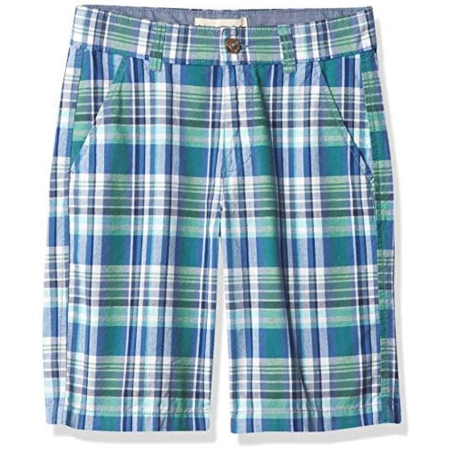Nautica Boys' Flat Front Shorts, Cobalt Green Plaid, 7 for $19 Nautica Boys' Flat Front Shorts, Cobalt Green Plaid, 7 for $19
