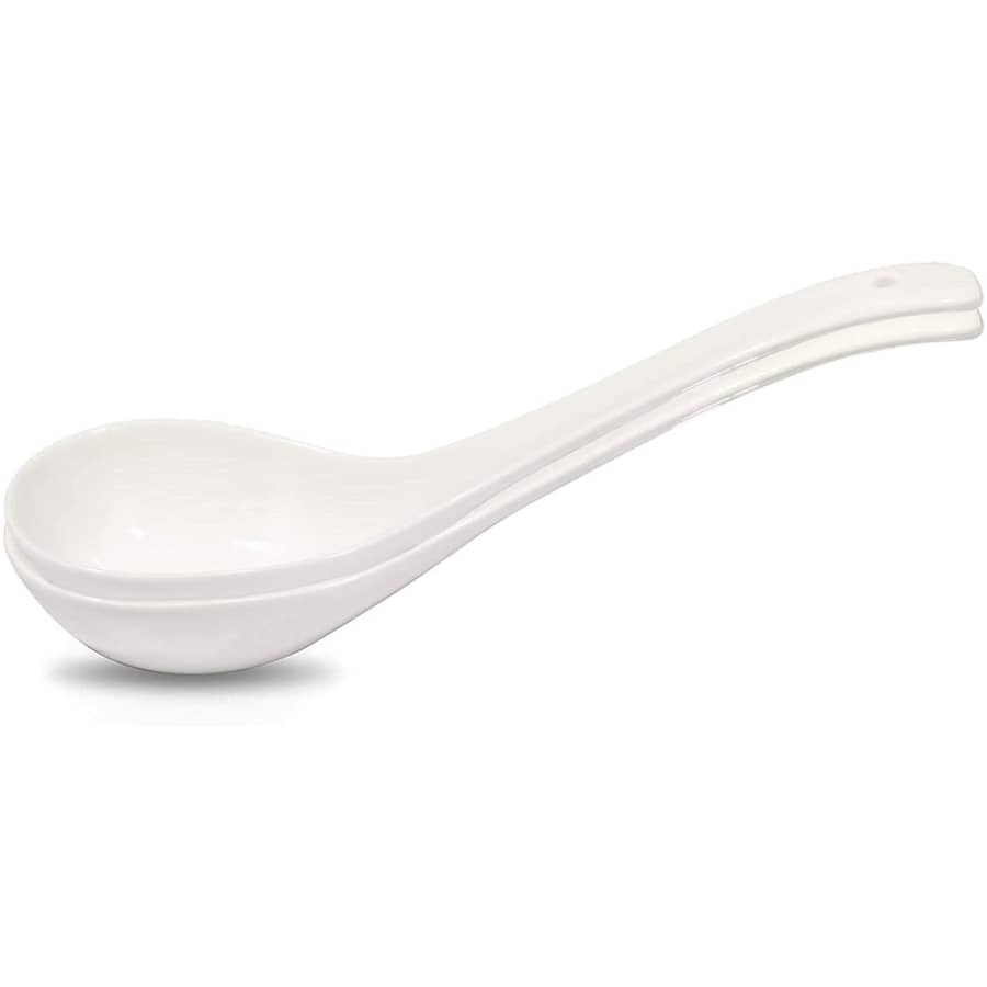 Dopkuss 10.6" Ceramic Soup Spoon 2-Pack for $8