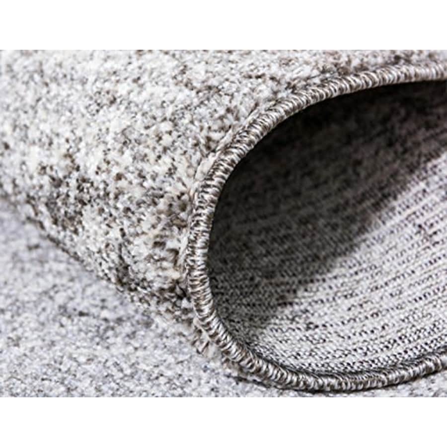Unique Loom Del Mar Collection Contemporary Transitional Gray Round Rug (8' 0 x 8' 0) for $122