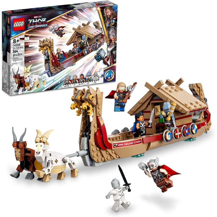 LEGO Marvel Thor: Love and Thunder The Goat Boat Building Kit for $60