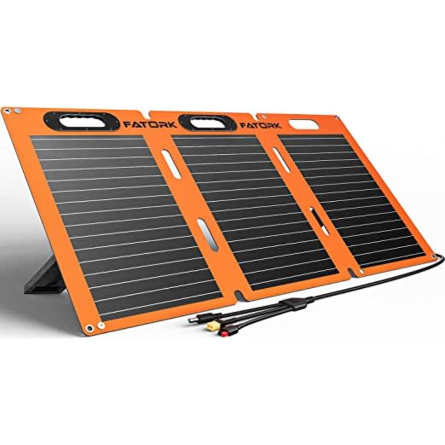 Fatork 100W 3-in-1 Portable Solar Panel Kit for $141