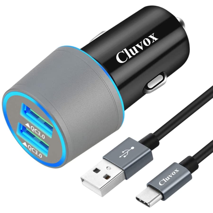 Cluvox USB to Type- C Car Charger for $10 Cluvox USB to Type- C Car Charger for $10