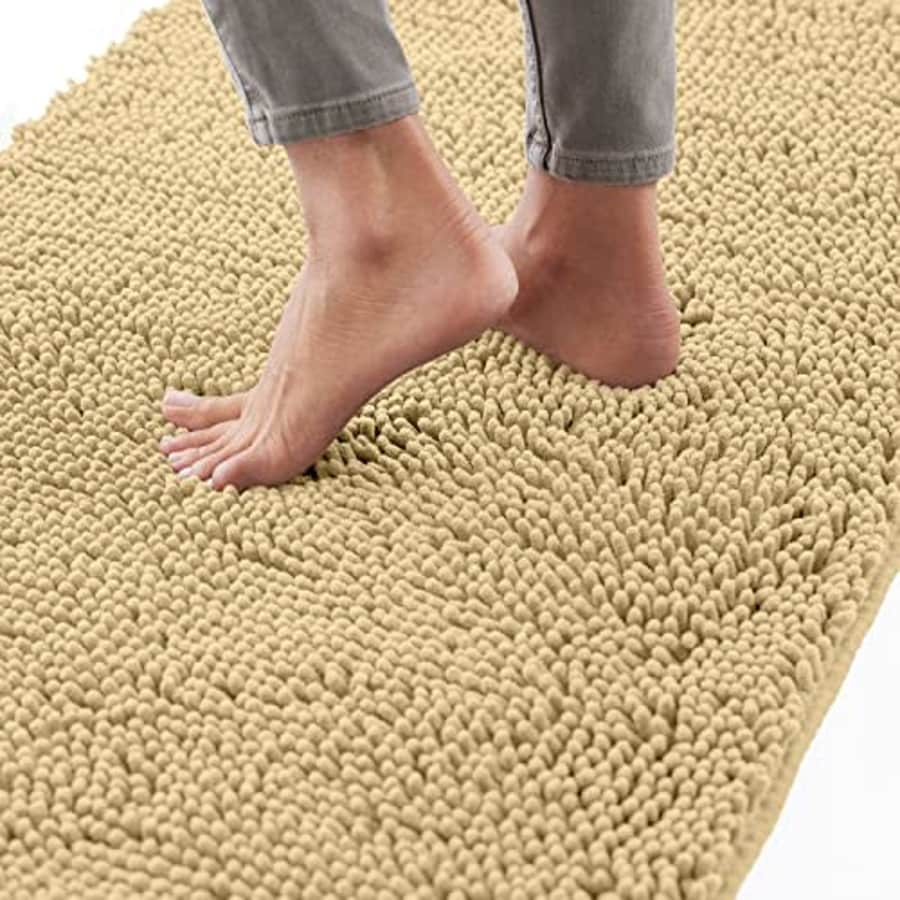 Gorilla Grip Bath Rug, 60x24, Thick Soft Absorbent Chenille Rubber Backing Bathroom Rugs, for $47