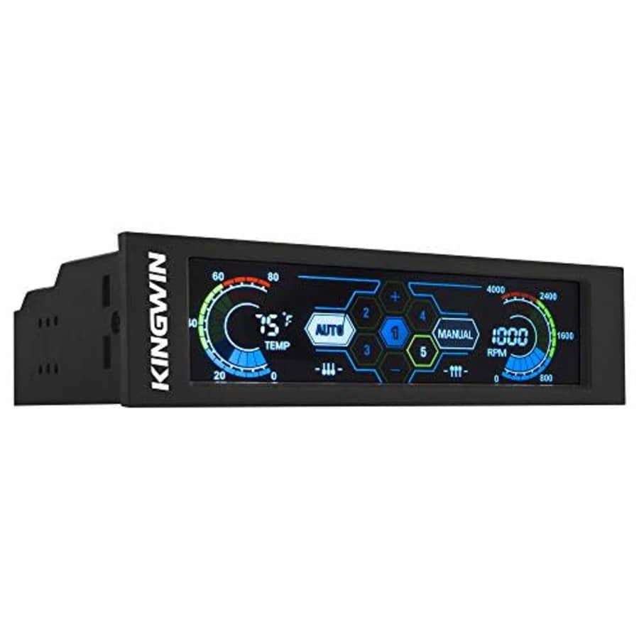 Kingwin FPX-007 Performance 5.25 Touchscreen LCD Fan Controller Cooling with Liquid Crystal Display for $45