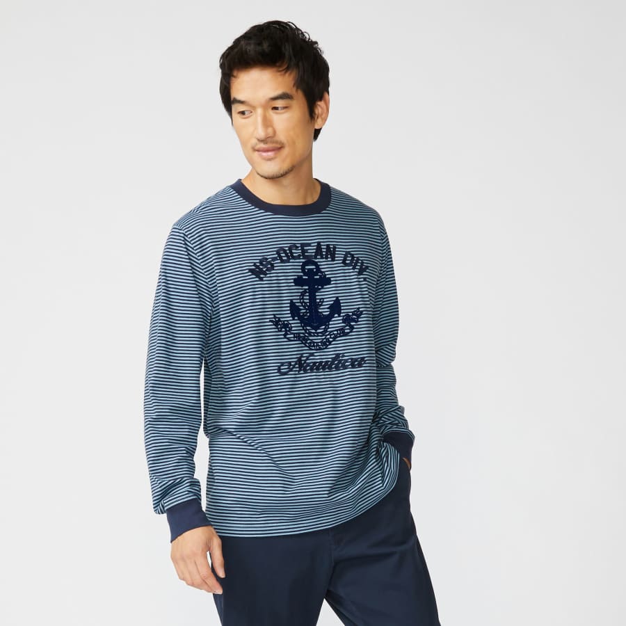 Nautica Men's Anchor Graphic Long-Sleeve T-Shirt for $15 Nautica Men's Anchor Graphic Long-Sleeve T-Shirt for $15