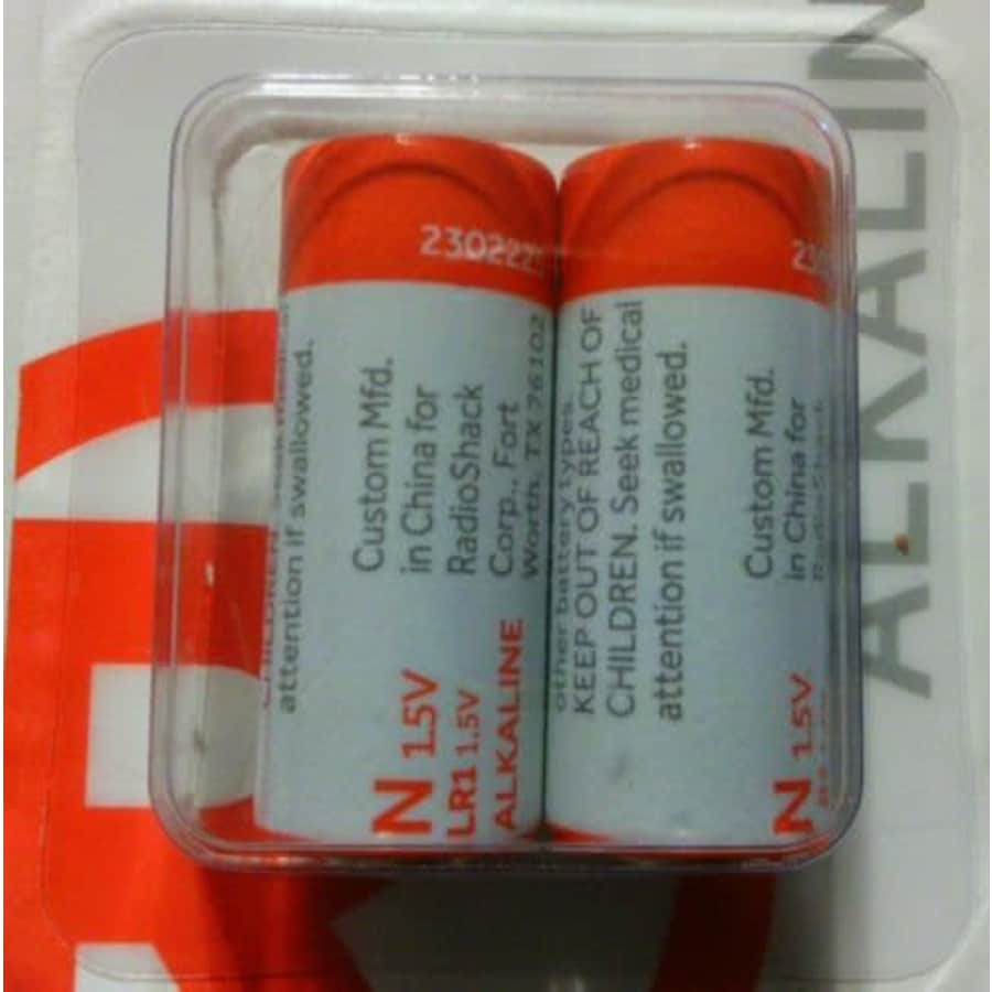 Radioshack RasdioShack "N" Alkaline Batteries (2-Pack) 2302225 for $9
