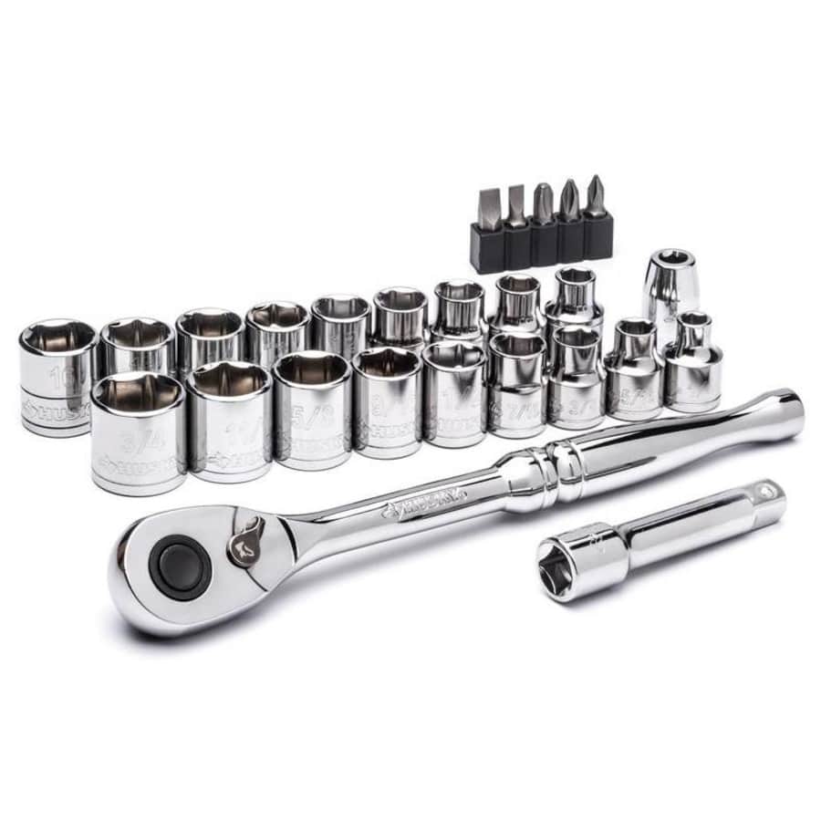 Husky 3/8" Drive Socket Wrench 25-Piece Set for $10