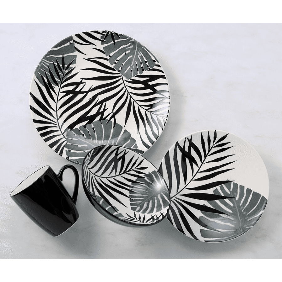 Thomson Pottery Palm Leaf 16-Piece Ceramic Dinnerware Set for $50 Thomson Pottery Palm Leaf 16-Piece Ceramic Dinnerware Set for $50