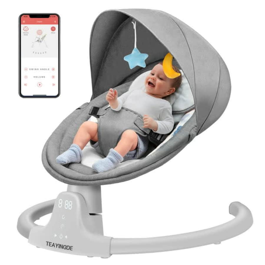 Babyeap Bluetooth Infant Swing for $70