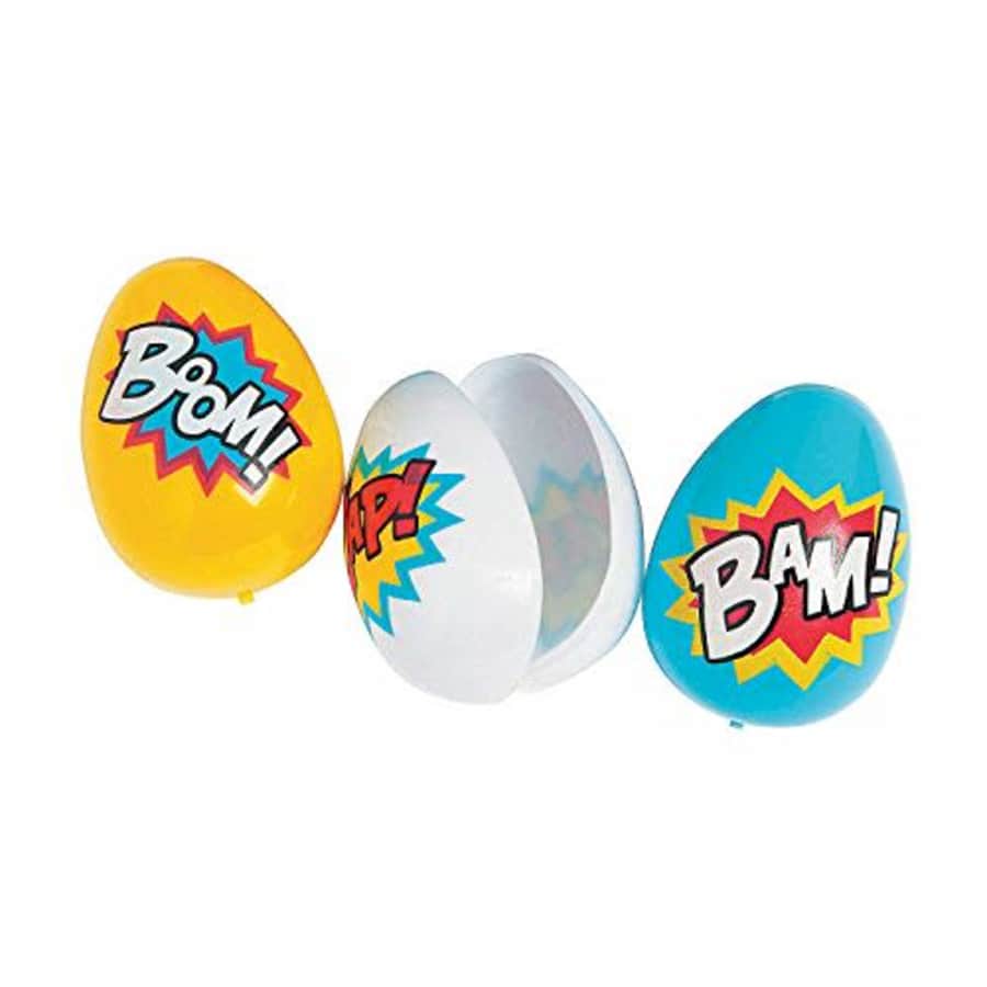 Fun Express - Superhero Easter Eggs for Easter - Party Supplies - Containers & Boxes - Plastic for $6 Fun Express - Superhero Easter Eggs for Easter - Party Supplies - Containers & Boxes - Plastic for $6