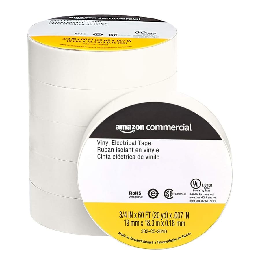 AmazonCommercial 3/4" x 60-Foot Vinyl Electrical Tape 6-Pack for $13 AmazonCommercial 3/4" x 60-Foot Vinyl Electrical Tape 6-Pack for $13