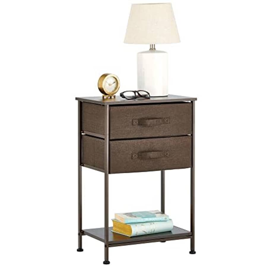 mDesign Storage Dresser End/Side Table Night Stand Furniture Unit - Small Standing Organizer for for $39 mDesign Storage Dresser End/Side Table Night Stand Furniture Unit - Small Standing Organizer for for $39